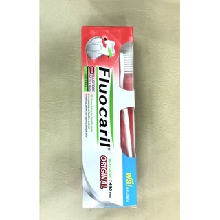 Fluocaril original 160g ยาสีฟันฟลูโอคารีล ฟรี‼️แปรงสีฟัน ซ่อมแซมฟันผุระยะเริ่มต้นและปกป้องผิวฟันจากกรดแบคทีเรียและน้ำตาล