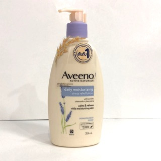 Aveeno stress relief body lotion 354 ml โลชั่นบำรุงผิวด้วยสารสกัดจากข้าวโอ๊ต ผสานกลิ่นหอมด้วยลาเวนเดอร์ ดอกคาร์โมมายล์