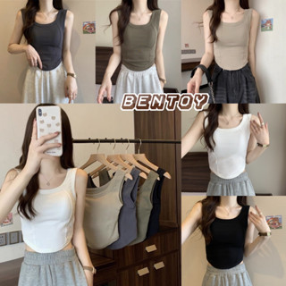 Bentoy(bratop603)เสื้อกล้ามสายเดี่ยวรัดรูปมีฟองน้ำ ใส่เดี่ยวก็สวย แมทกับแจ็คก็เท่