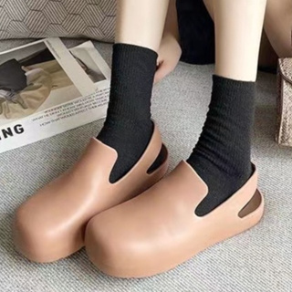 สินค้า QiaoYiLuo รองเท้าบูทกันฝนแบบขั้นตอนเดียวแฟชั่นสตรี