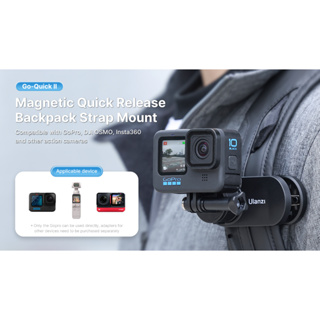 Ulanzi Go Quick II Magnetic Backpack Mount พร้อม Quick Release คลิปซิลิโคนกันลื่น