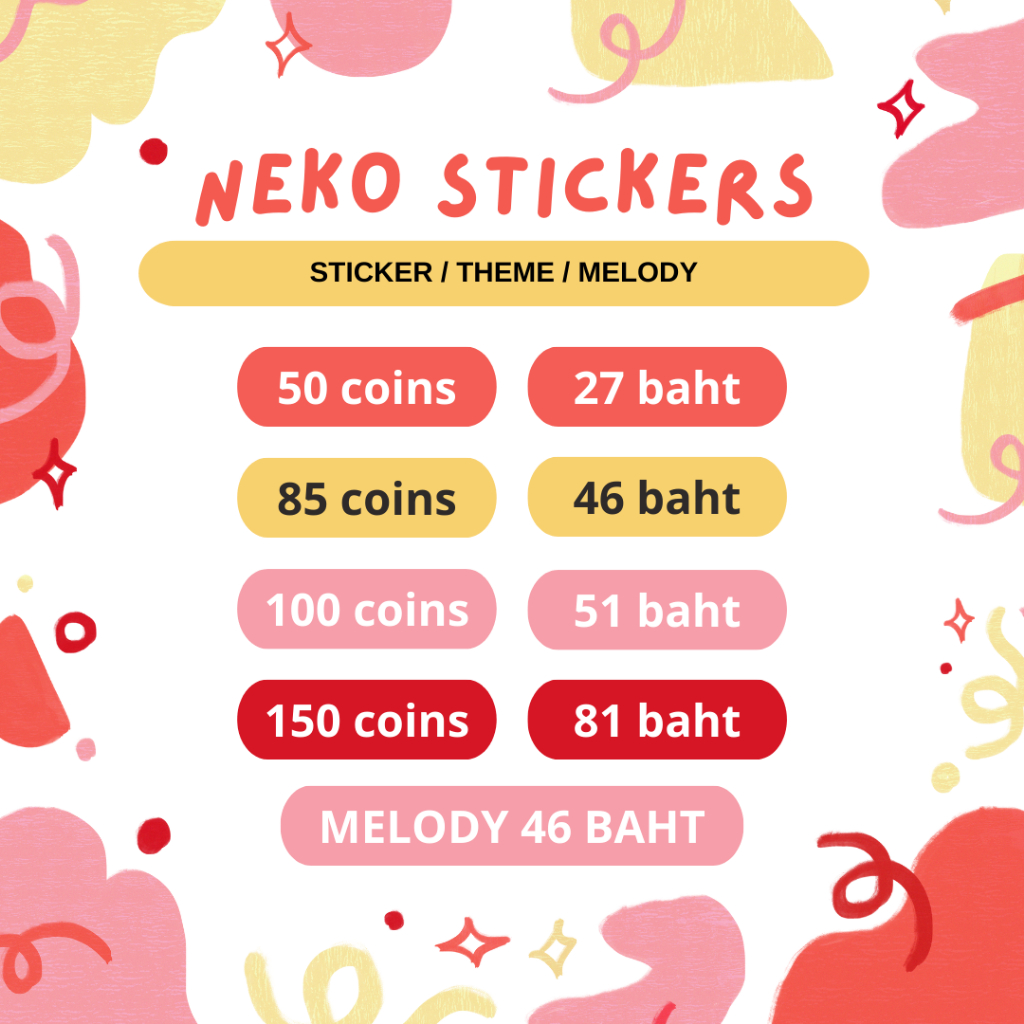 ภาพหน้าปกสินค้าพร้อมส่ง สติกเกอร์ไลน์ ธีมไลน์ อิโมจิไลน์ ไลน์เมโลดี้ เหรียญแท้ 1OO% ส่งเอง ส่งไว จากร้าน neko.stickers บน Shopee