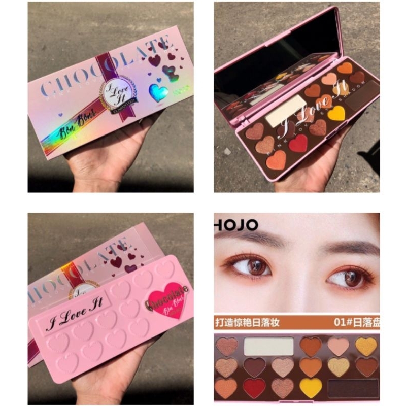 อายแชโดว์-chocolate-pink-love-eye-shadow-hojo