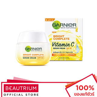 GARNIER Skin Naturals Bright Complete Vitamin C Serum Cream SPF30 PA+++ เซรั่มบำรุงผิวหน้า 50ml