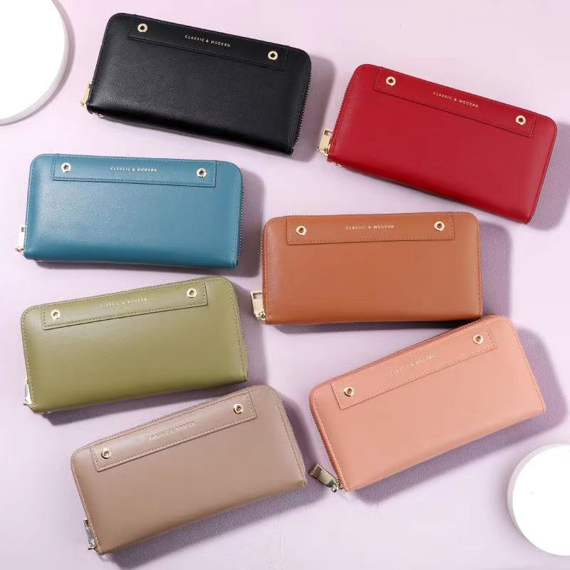 พร้อมส่งในไทย-กระเป๋าสตางค์ผู้หญิงclassic-amp-modern-แท้พร้อมส่งกระเป๋าตั้งค์ใบยาวกระเป๋าคล้องมือ-กระเป๋าเงินแฟชั่น9612-113