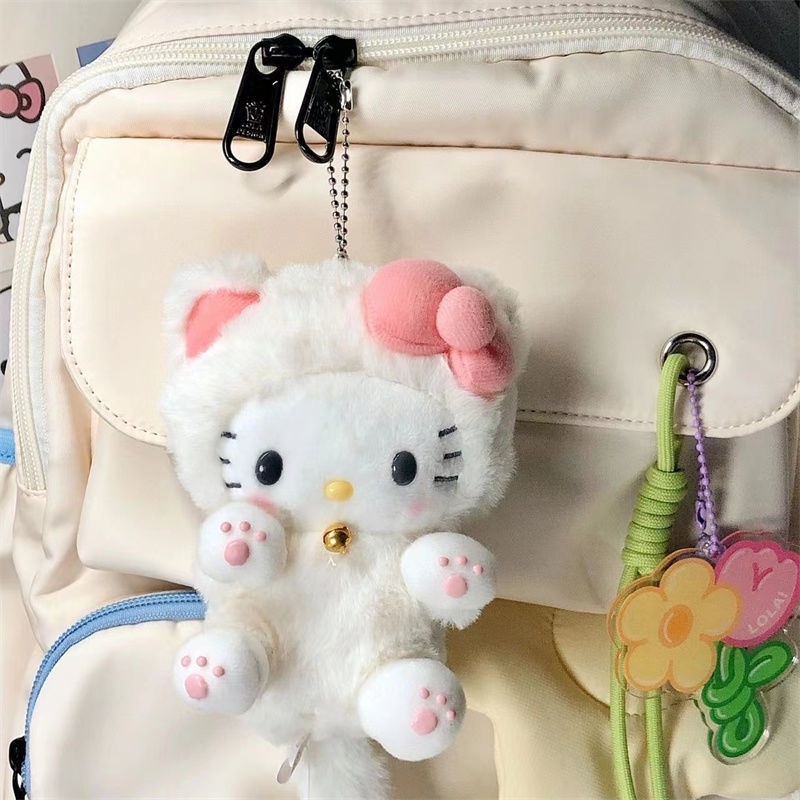 kawaii-sanrio-hello-kitty-ตุ๊กตาของเล่นตุ๊กตาพวงกุญแจน่ารักตุ๊กตาตุ๊กตาจี้กระเป๋าเป้สะพายหลังเครื่องประดับ-girlampchild