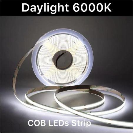 แถบไฟ COB LED Strip Lightพร้อมโคมไฟเส้น DC12V 24V แรงดันต่ำแถบไฟ ติด ...
