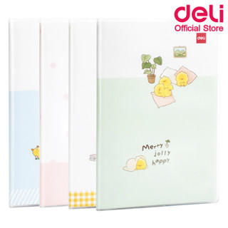 Deli N301 Notebook สมุดปกพลาสติก EVA ขนาด A5 (คละลาย 1 เล่ม) สมุดมีเส้นปกพลาสติก สมุด สมุดโน้ต สมุดบันทึก สมุดโน๊ตแฟนซี เครื่องเขียน