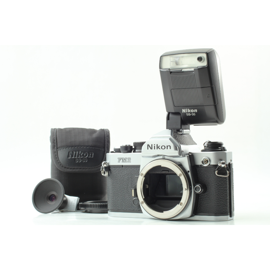 USED Nikon New FM2 SLR 35mm Film Camera + SB30 Flash + Eye Piece