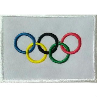 อาร์ม ตัวรีดติดเสื้อ อาร์มปัก Patch ตกแต่งเสื้อผ้า หมวก กระเป๋า #โอลิมปิก #Olympic #ธงโอลิมปิก (ขนาด กว้าง 7.2 สูง 5 ซม)
