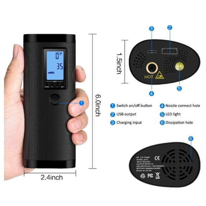 เครื่องเติมลมอัจฉริยะ Electric Air Pump Model AP2 ใช้สำหรับเติมลม