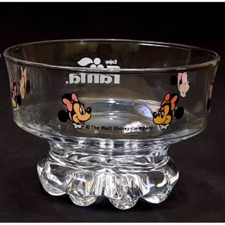ถ้วยแก้ว  ถ้วยไอติม  Mickey  Minnie Donald Duck มิกกี้ มินนี่ โดนัลดั๊ก  งานสะสมของแท้จากญี่ปุ่น มือ 2 งานคาร์แ
