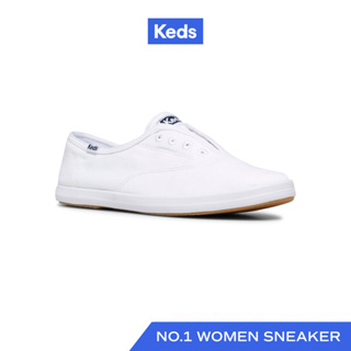 ราคาKEDS WF54619 รองเท้าผ้าใบ แบบสวม รุ่น CHILLAX SEASONAL SOLIDS สีขาว