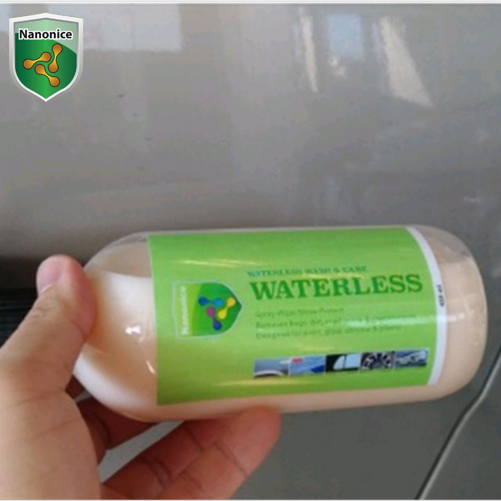 น้ำยาเช็ดเก็บฝุ่น พร้อมเคลือบในขั้นตอนเดียว 450ml Waterless(NANONICE ...
