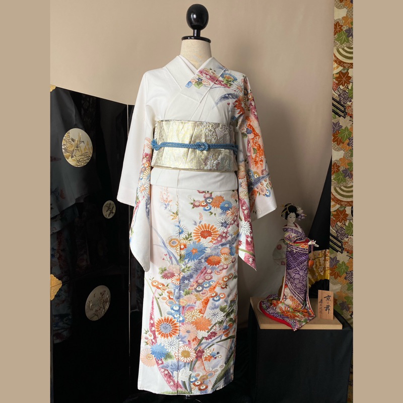 Houmongi Kimono งานเซ็ตกิโมโนพร้อมโอบิพรีเมียม | Shopee Thailand