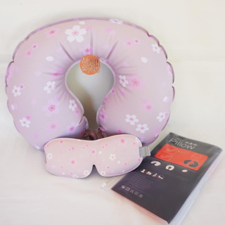 Shiseido​ inflatable Pillow premium  Gift Set​ หมอนรองคอ+ผ้าปิดตา
