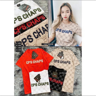 พร้อมส่ง ⚓️ เสื้อยืดคอกลม ผ้าคอตตอล งานปักหน้าอก cps