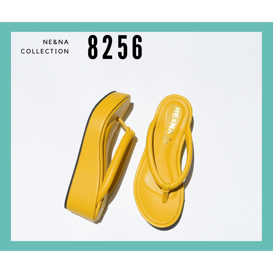 ภาพหน้าปกสินค้ารองเท้าเเฟชั่นผู้หญิงเเบบเเตะหูคีบสวมส้นตัน No. 8256 NE&NA Collection Shoes จากร้าน nena_official_store บน Shopee