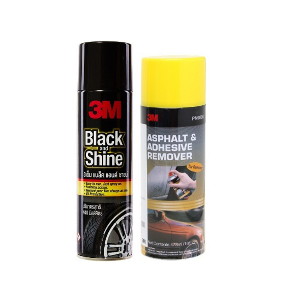 3m-ผลิตภัณฑ์ลบคราบยางมะตอย-และคราบกาว-pn9886-black-amp-shine-โฟมทำความสะอาดเคลือบยาง