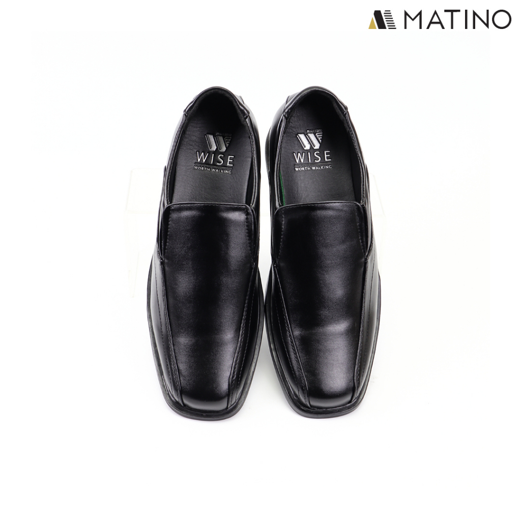 ภาพหน้าปกสินค้าMATINO SHOES รองเท้าหนังชาย รุ่น MNS/B 3022 - BLACK จากร้าน matinoshoes บน Shopee