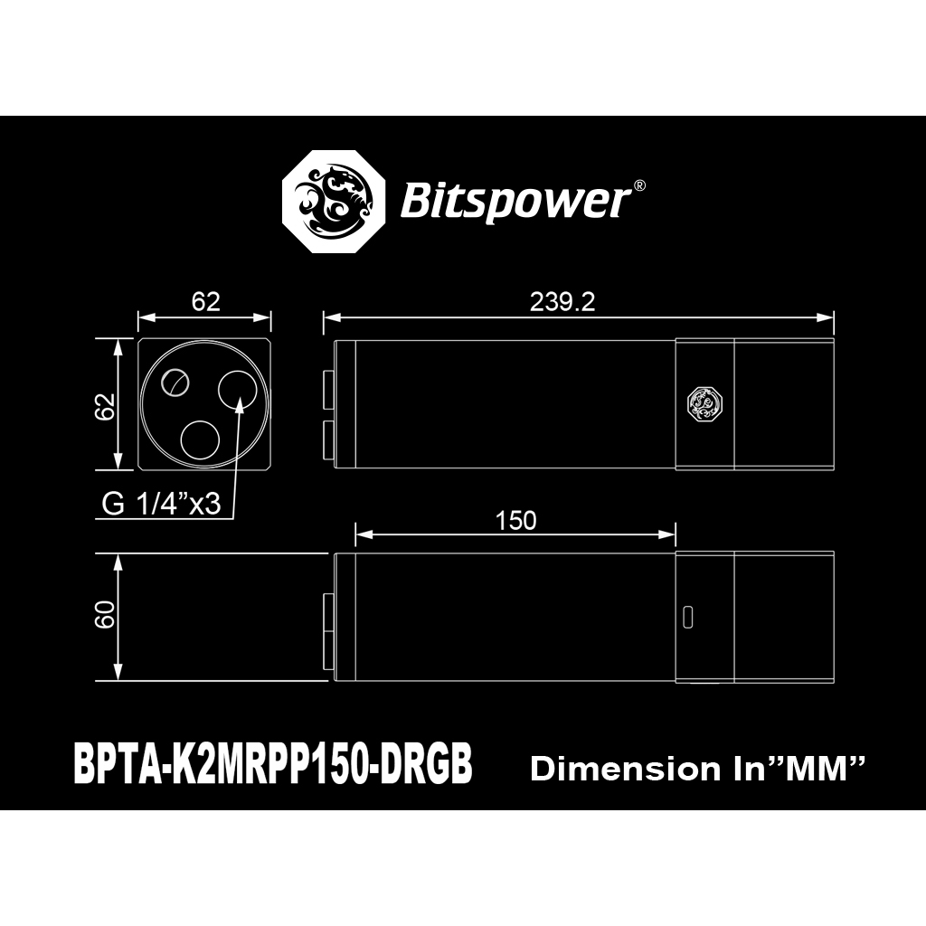bitspower-hercules-150mm-reservoir-combo-digital-rgb