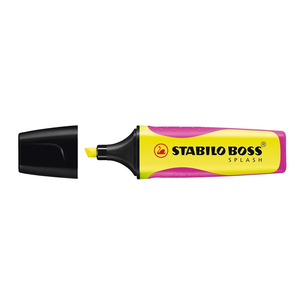 STABILO Boss Splash ปากกาไฮไลท์ ปากกาเน้นข้อความ สีสะท้อนเเสงแพค 4 สี ...