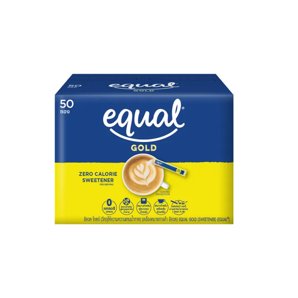 equal-gold-50-sticks-equal-gold-150-g-อิควล-โกลด์-ผลิตภัณฑ์ให้ความหวานแทนน้ำตาล-50-ซอง-150-กรัม-1-ถุง-0-kcal
