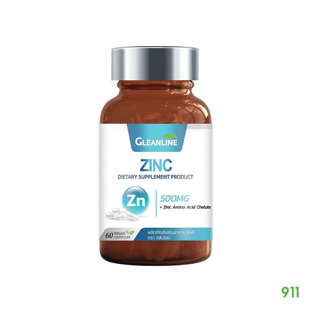 กลีนไลน์-ผลิตภัณฑ์เสริมอาหาร-ซิงก์-500-มก-60-แคปซูล-1-ขวด-ช่วยบำรุงผม-ผิว-เล็บ-gleanline-zinc-500-mg