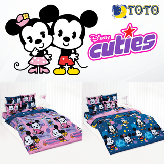 [2 ลาย] TOTO (ชุดประหยัด) ชุดผ้าปูที่นอน+ผ้านวม ดิสนีย์ คิวตี้ (มิกกี้) Disney Cuties #Total โตโต้ ชุดเครื่องนอน Mickey