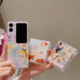 เคส Oppo Find N2 Flip เคสลายเจ้าหญิง 3 แบบ มีกลิตเตอร์วิ้งค์+สายคล้องมือ