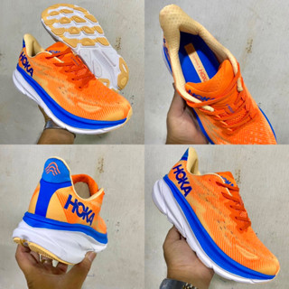 ✅ พร้อมส่ง 🍊รองเท้าวิ่ง Hoka Clifton 9 Wide 🍊รองเท้าวิ่งส้ม ยอดฮิตมาแรง หน้ากว้าง นุ่ม สายซัพพอร์ต