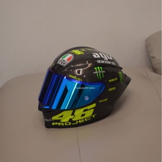 หมวกกันน็อค valentino rossi เบอร์ 46 project ลายนักแข่ง MotoGP ทรงสปอร์ต ขนาดไซส์ s m l เพจ 8m ออนไลน์