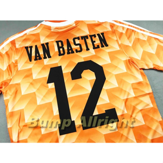 Retro : เสื้อฟุตบอลย้อนยุค Vintage ทีมชาติฮอลแลนด์ HOLLAND 1988 + 10 GULLIT, 12 VAN BASTEN, 17 RIJKAARD !!