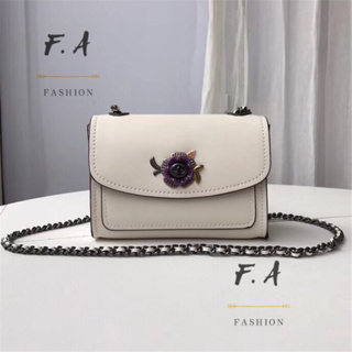 F.A ว่าแท้100% กระเป๋า coach แท้  กระเป๋าสะพายโซ่แฟชั่นสตรีใหม่ 68340