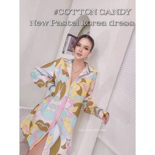 #COTTON CANDY🍭เดรสลายพาสเทล New Pastel korea dress