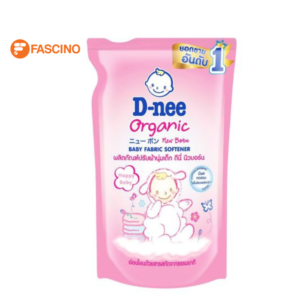 d-nee-new-born-ผลิตภัณฑ์ปรับผ้านุ่มเด็ก-กลิ่น-organic-happy-baby-ชนิดถุงเติม-600ml