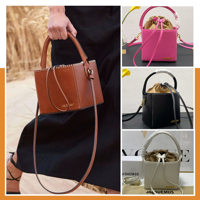 กระเป๋า-jacquemus-le-seau-carre-square-leather-bucket-bag-ออริ-หนังแท้