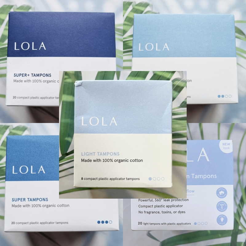 (Lola®) Tampons Made with 100 Organic Cotton Plastic Applicator Tampons ผ้าอนามัยแบบสอด ออร์แกน