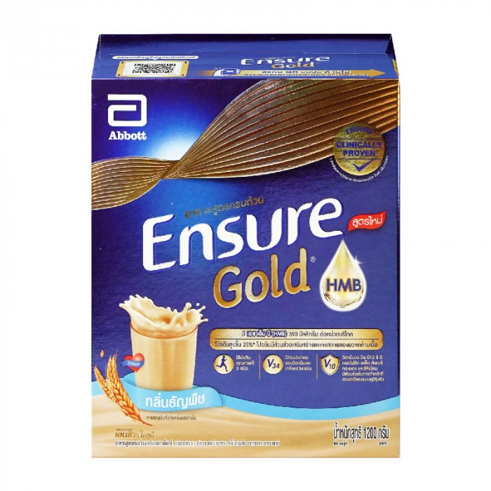 ensure-gold-เอนชัวร์-โกลด์-กลิ่นธัญพืช-1200-กรัม-1กล่อง3ถุงวนิลาgold-อาหารสูตรครบถ้วน-เสริม-h-m-bวิตามิน-แร่ธาตุ-ใยอา