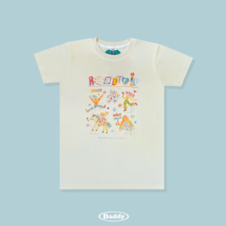 DADDY | Road Trip T-Shirt เสื้อยืด สกรีนลายครอบครัว สีครีม