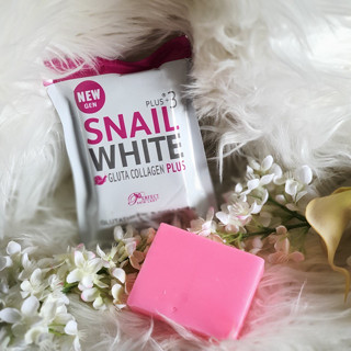 สบู่ Snail White Gluta Collagen Plus Soap ( แบบซอง )