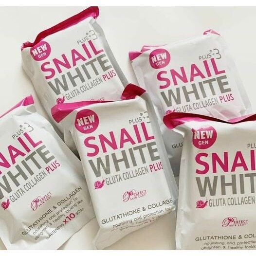 สบู่-snail-white-gluta-collagen-plus-soap-by-perfect-skin-lady-80g-แบบซอง