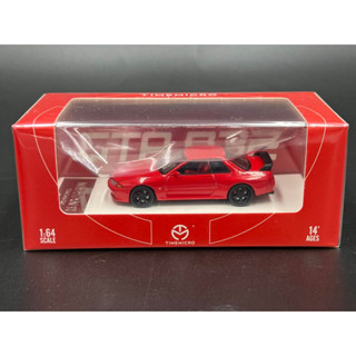 TimeMicro 1:64  NISSAN GTR32 red ฝากระโปรงรถเปิดได้ มีห้องเครื่อง