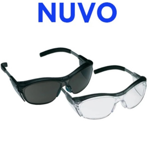 แว่นตานิรภัย 3M รุ่น Nuvo 11411 เลนส์ใส กรอบสีเทา, 11412 เลนส์ดำ กรอบสีเทา