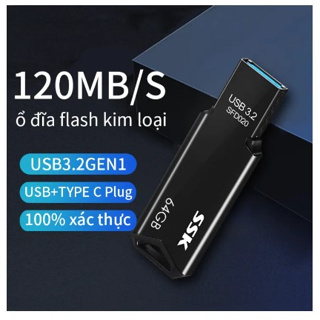 ภาพหน้าปกสินค้าSSK 120Mb/s แฟลชไดร์ฟแท้ 128G USB Flash Drive ถ่ายโอนข้อมูล สำรองข้อมูล แฟลชไดร์ฟ ที่เกี่ยวข้อง