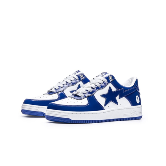 a-bathing-ape-sta-patent-leather-low-cut-lace-up-fashionable-board-shoes-in-blue-and-white