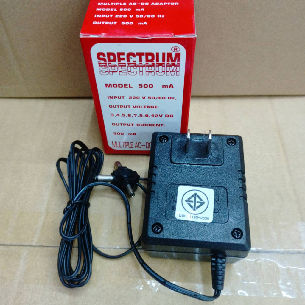 spectrume-mand-in-thailand-หม้อแปลงไฟปรับโวลท์ได้-dc-3v-12v-500mah-adaptor-อะแดปเตอร์-หัวแจ็ค-4-หัวหม้อแปลงไฟ