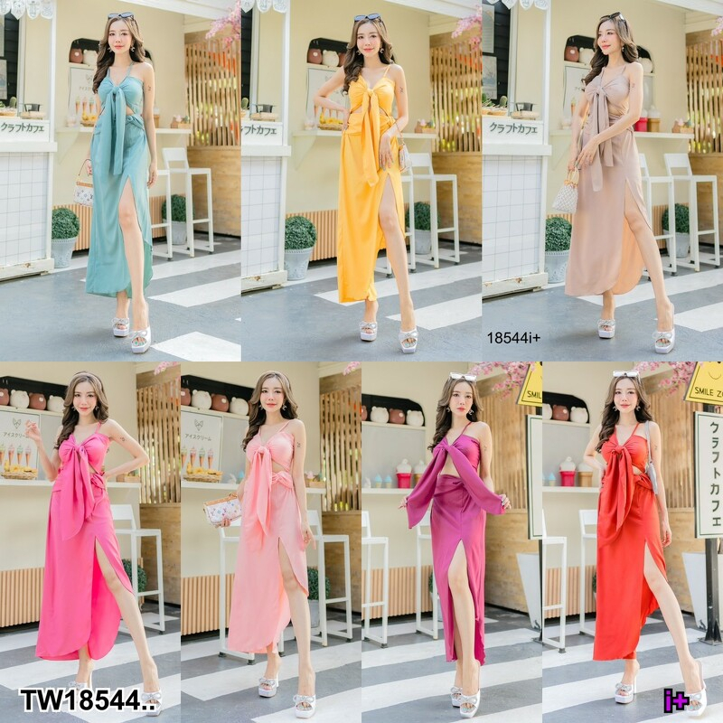 tw18544-maxi-dress-เดรสยาว-สาย