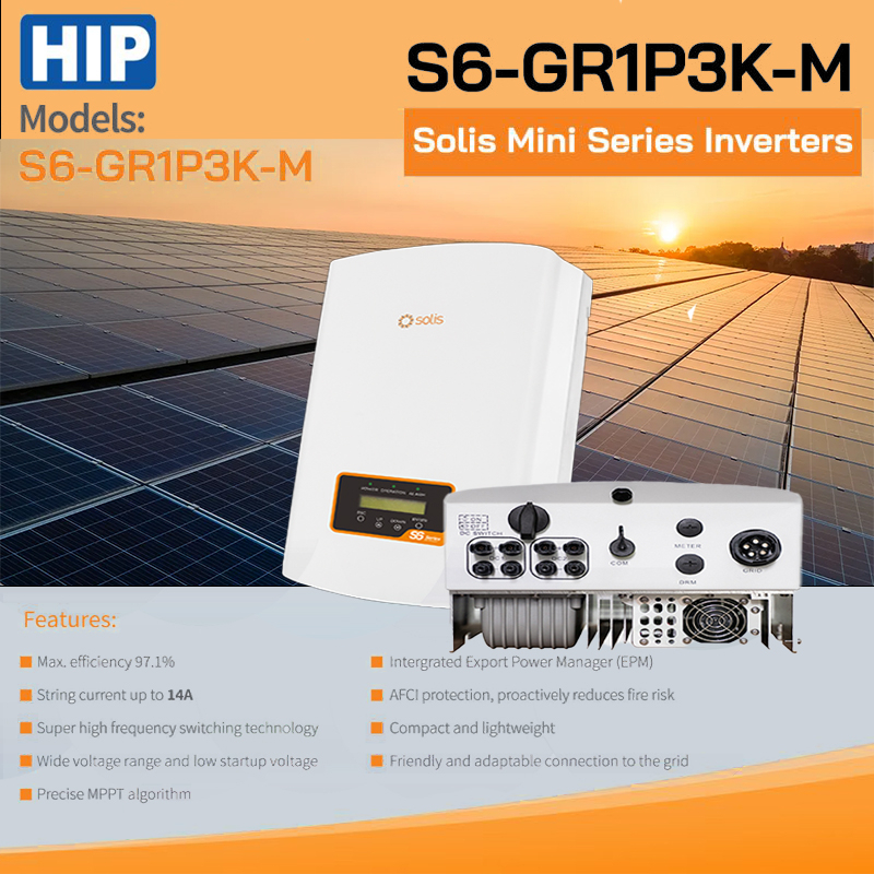 HIP Solis Inverter Mini Series Inverters รุ่น S6-GR1P3K-M | Shopee Thailand