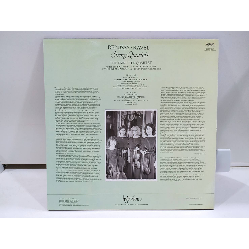 1lp-vinyl-records-แผ่นเสียงไวนิล-debussy-ravel-string-quartets-fairfield-quartet-j18a228